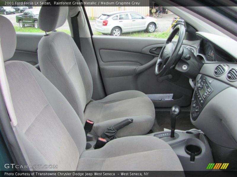 Rainforest Green Metallic / Medium Graphite Grey 2001 Ford Focus LX Sedan