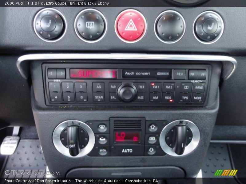 Controls of 2000 TT 1.8T quattro Coupe
