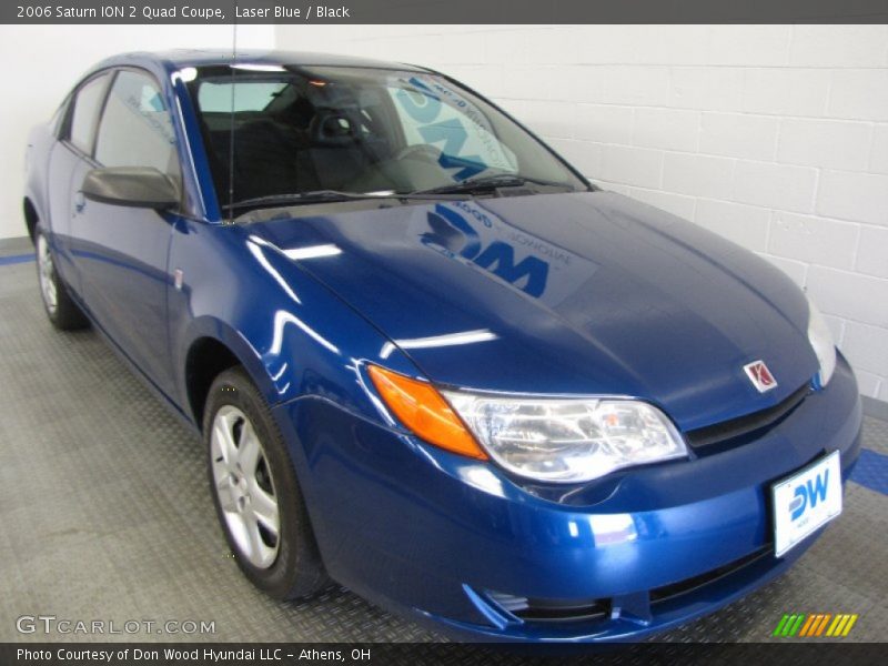Laser Blue / Black 2006 Saturn ION 2 Quad Coupe