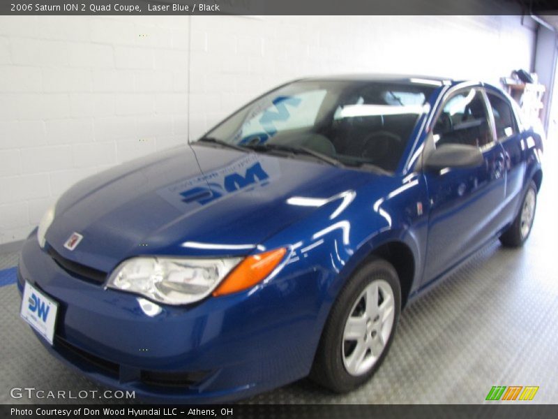 Laser Blue / Black 2006 Saturn ION 2 Quad Coupe