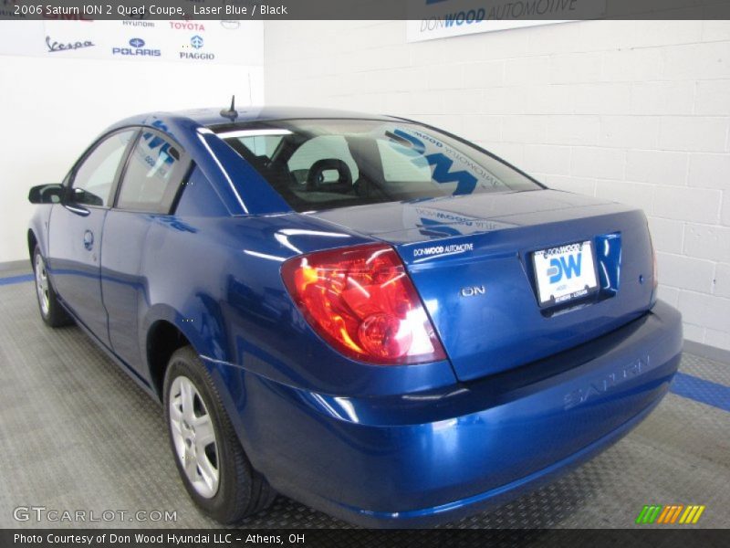 Laser Blue / Black 2006 Saturn ION 2 Quad Coupe