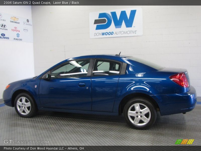 Laser Blue / Black 2006 Saturn ION 2 Quad Coupe