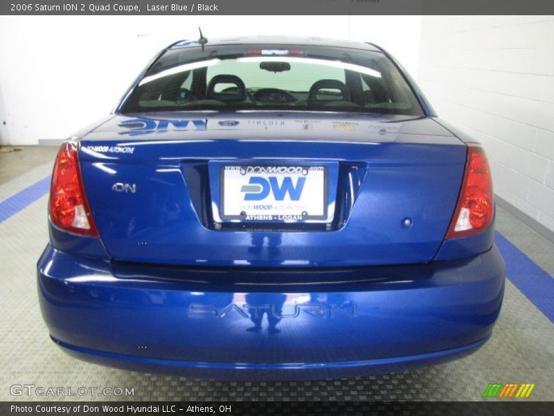 Laser Blue / Black 2006 Saturn ION 2 Quad Coupe