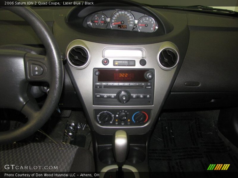 Laser Blue / Black 2006 Saturn ION 2 Quad Coupe