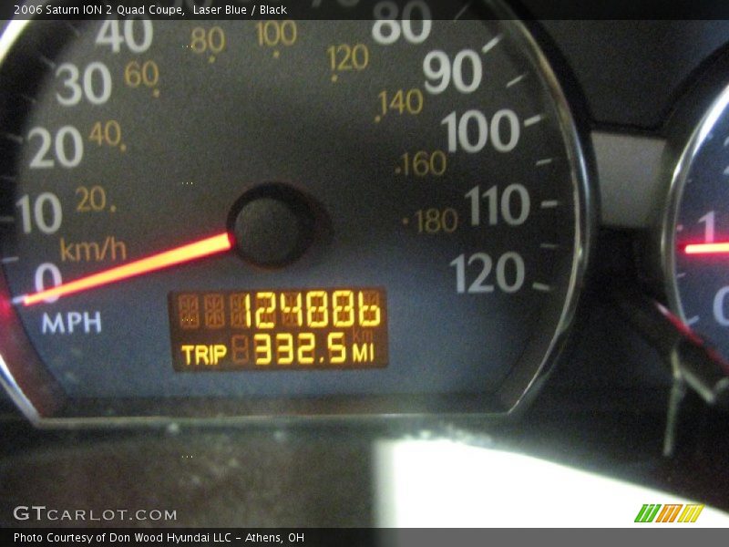Laser Blue / Black 2006 Saturn ION 2 Quad Coupe