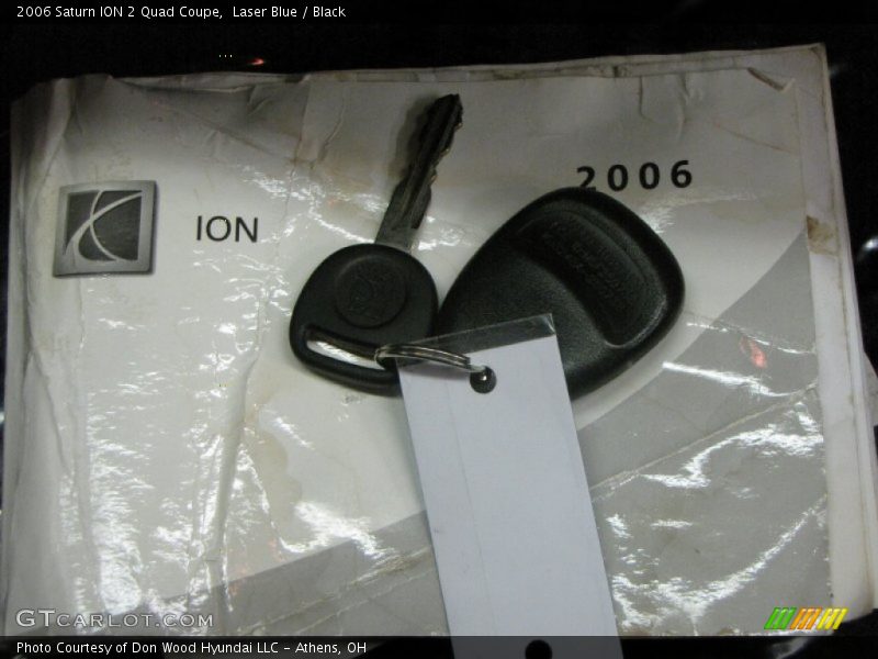Laser Blue / Black 2006 Saturn ION 2 Quad Coupe
