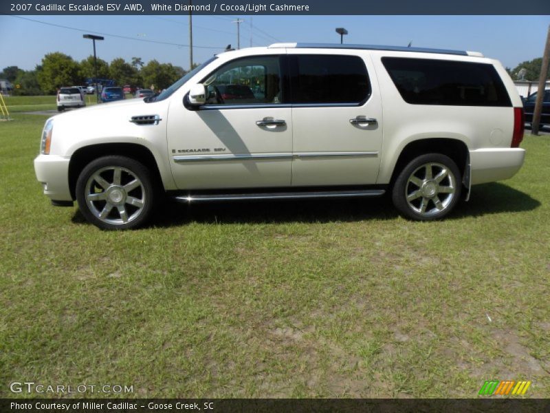 White Diamond / Cocoa/Light Cashmere 2007 Cadillac Escalade ESV AWD