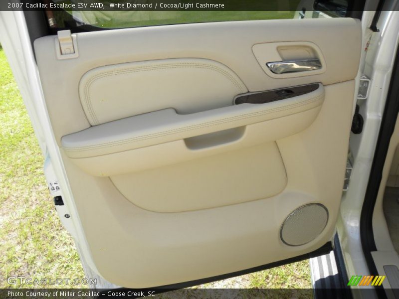 White Diamond / Cocoa/Light Cashmere 2007 Cadillac Escalade ESV AWD