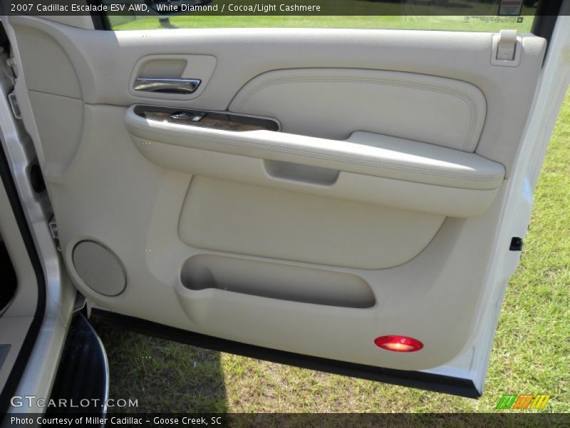 White Diamond / Cocoa/Light Cashmere 2007 Cadillac Escalade ESV AWD