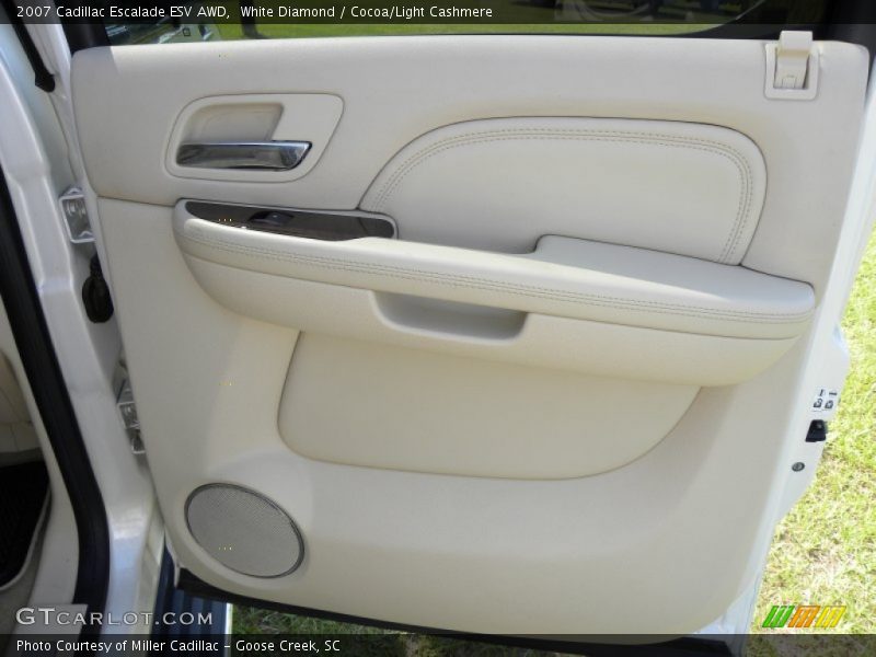 White Diamond / Cocoa/Light Cashmere 2007 Cadillac Escalade ESV AWD