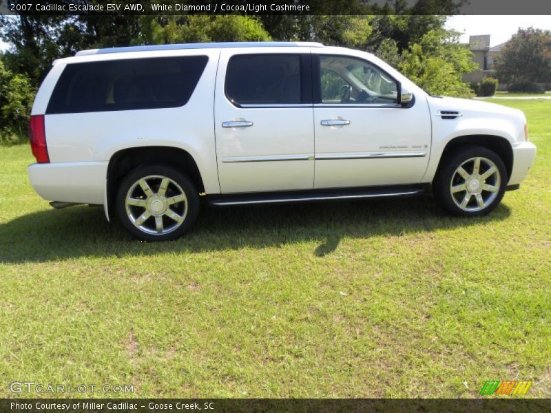 White Diamond / Cocoa/Light Cashmere 2007 Cadillac Escalade ESV AWD