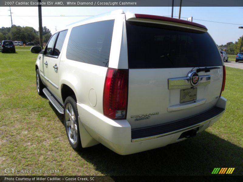 White Diamond / Cocoa/Light Cashmere 2007 Cadillac Escalade ESV AWD