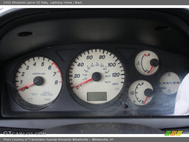Lightning Yellow / Black 2002 Mitsubishi Lancer OZ Rally