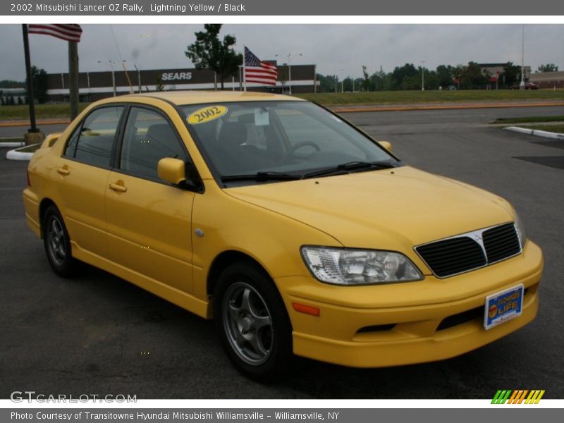 Lightning Yellow / Black 2002 Mitsubishi Lancer OZ Rally