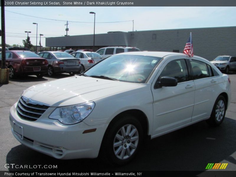 Stone White / Dark Khaki/Light Graystone 2008 Chrysler Sebring LX Sedan