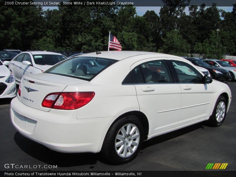 Stone White / Dark Khaki/Light Graystone 2008 Chrysler Sebring LX Sedan