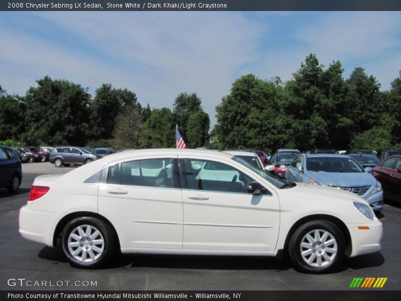 Stone White / Dark Khaki/Light Graystone 2008 Chrysler Sebring LX Sedan