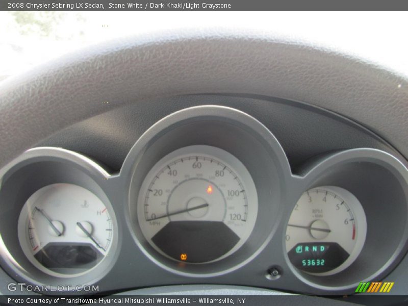 Stone White / Dark Khaki/Light Graystone 2008 Chrysler Sebring LX Sedan