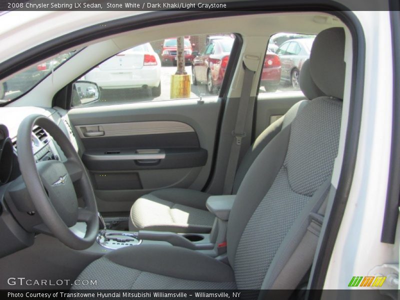 Stone White / Dark Khaki/Light Graystone 2008 Chrysler Sebring LX Sedan