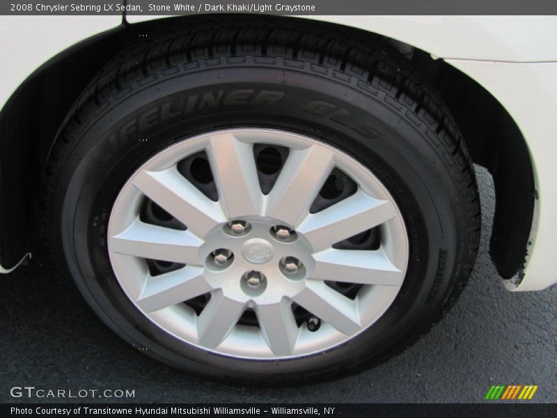 Stone White / Dark Khaki/Light Graystone 2008 Chrysler Sebring LX Sedan