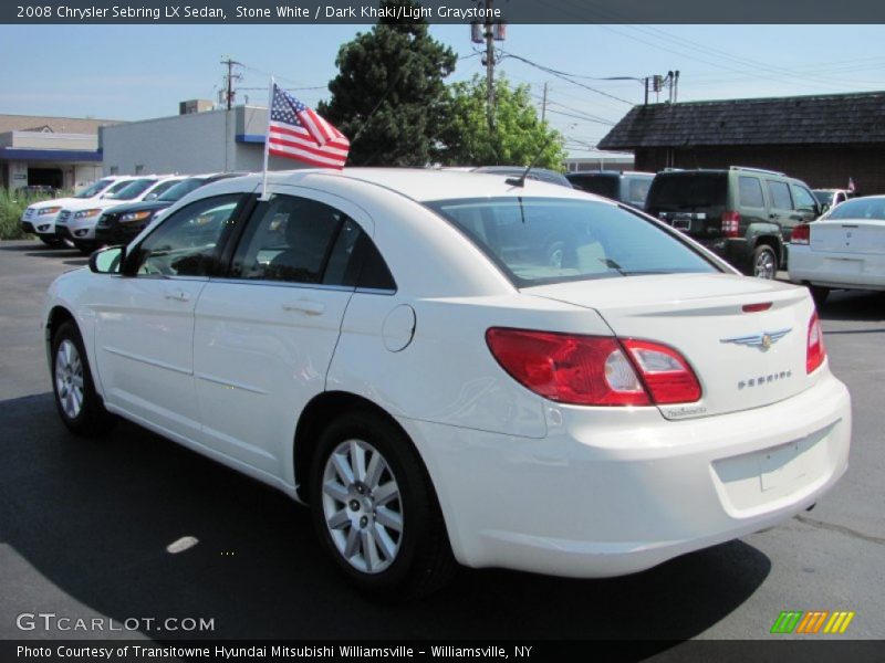 Stone White / Dark Khaki/Light Graystone 2008 Chrysler Sebring LX Sedan