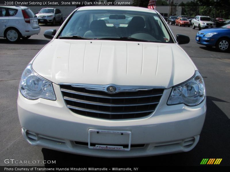 Stone White / Dark Khaki/Light Graystone 2008 Chrysler Sebring LX Sedan