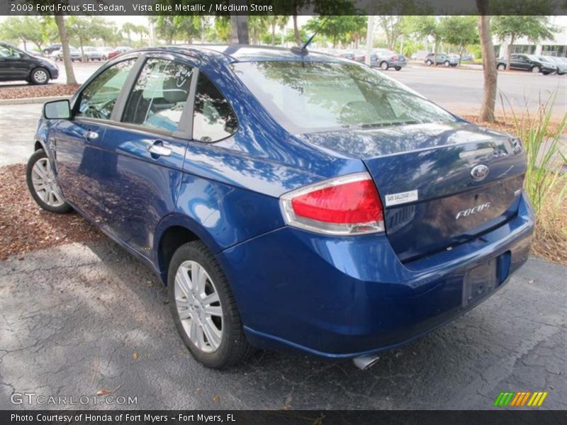 Vista Blue Metallic / Medium Stone 2009 Ford Focus SEL Sedan