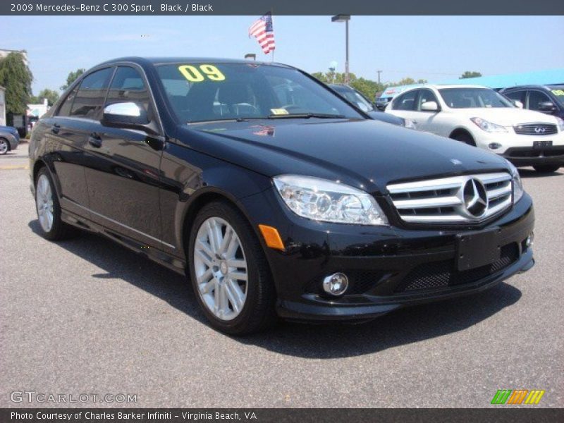 Black / Black 2009 Mercedes-Benz C 300 Sport
