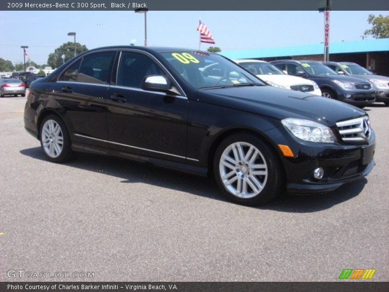 Black / Black 2009 Mercedes-Benz C 300 Sport
