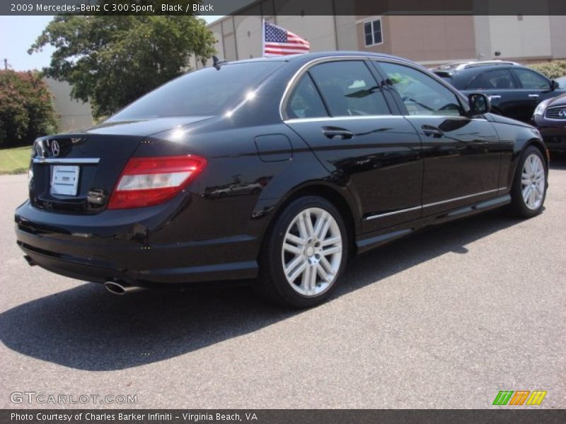 Black / Black 2009 Mercedes-Benz C 300 Sport