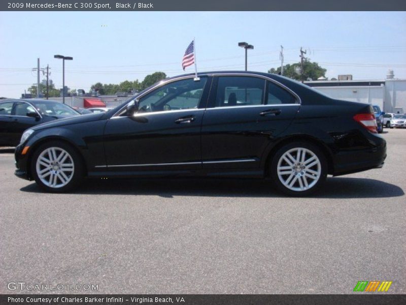 Black / Black 2009 Mercedes-Benz C 300 Sport