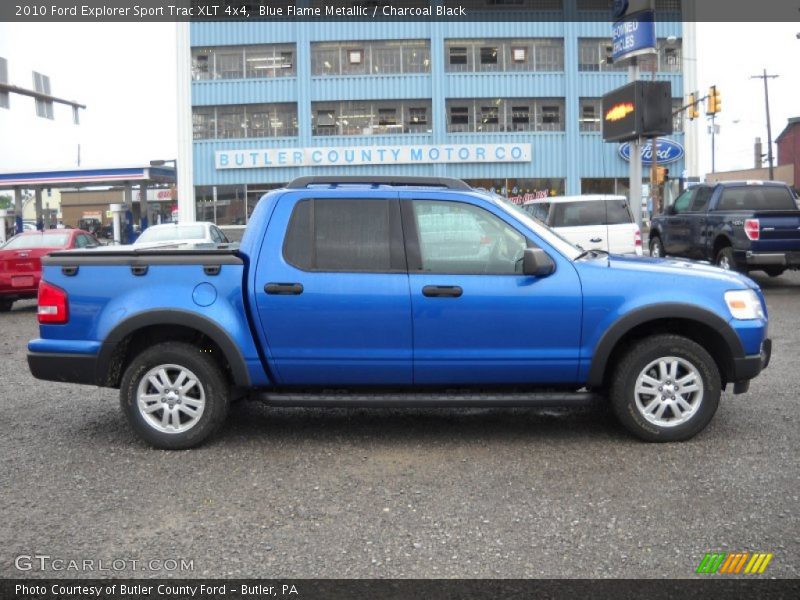 Blue Flame Metallic / Charcoal Black 2010 Ford Explorer Sport Trac XLT 4x4