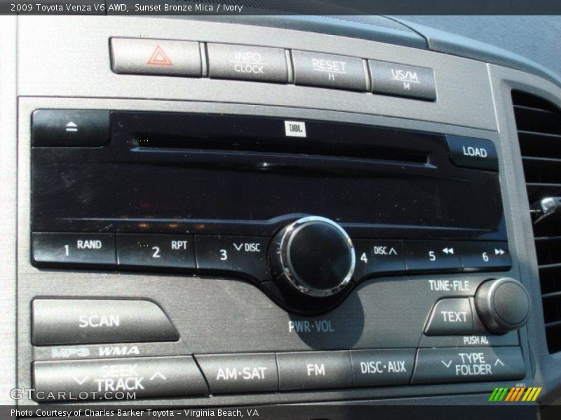 Sunset Bronze Mica / Ivory 2009 Toyota Venza V6 AWD
