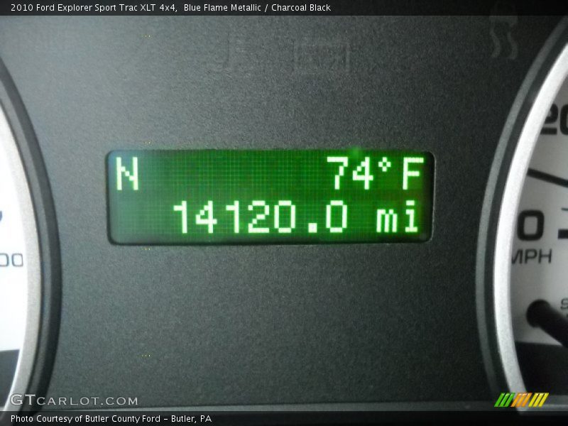Blue Flame Metallic / Charcoal Black 2010 Ford Explorer Sport Trac XLT 4x4
