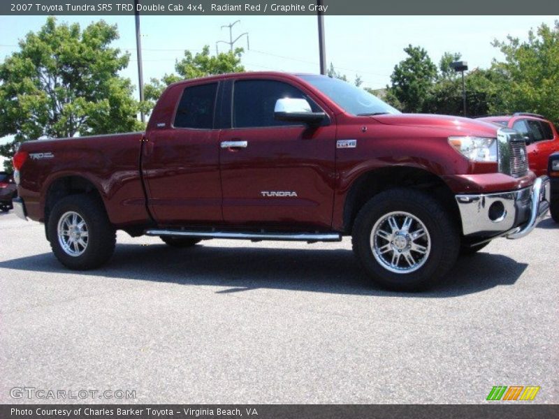 Radiant Red / Graphite Gray 2007 Toyota Tundra SR5 TRD Double Cab 4x4