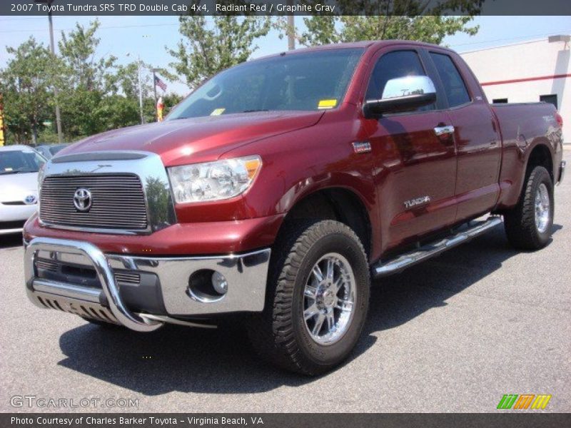 Radiant Red / Graphite Gray 2007 Toyota Tundra SR5 TRD Double Cab 4x4