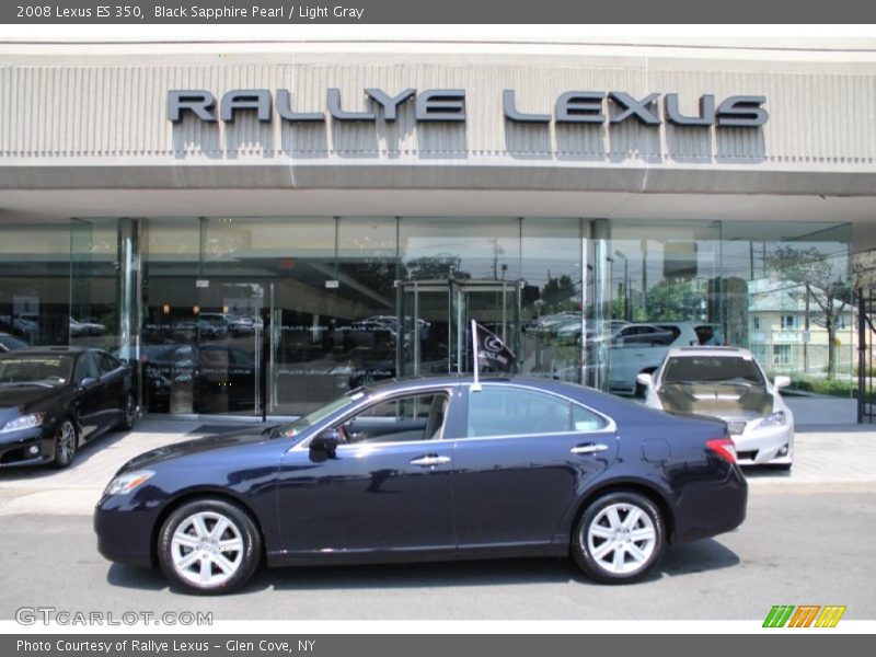 Black Sapphire Pearl / Light Gray 2008 Lexus ES 350