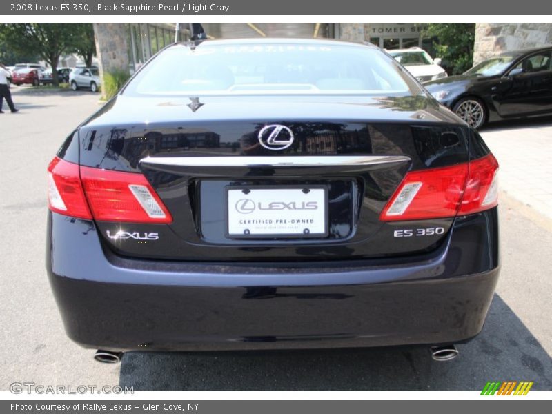 Black Sapphire Pearl / Light Gray 2008 Lexus ES 350