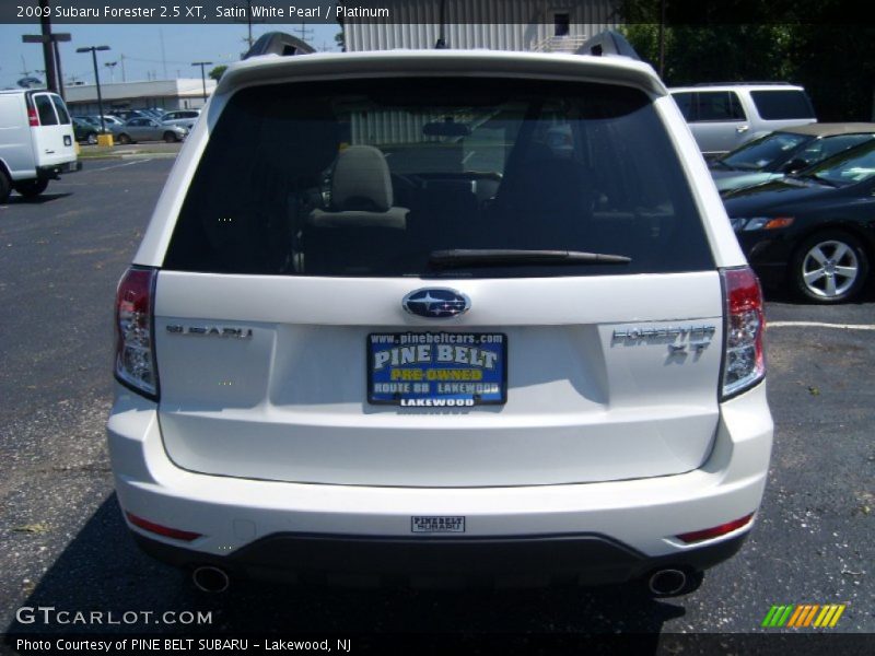 Satin White Pearl / Platinum 2009 Subaru Forester 2.5 XT