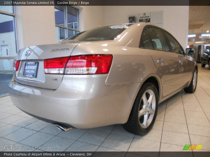 Golden Beige / Beige 2007 Hyundai Sonata Limited V6
