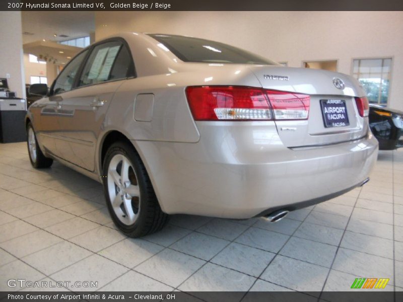 Golden Beige / Beige 2007 Hyundai Sonata Limited V6