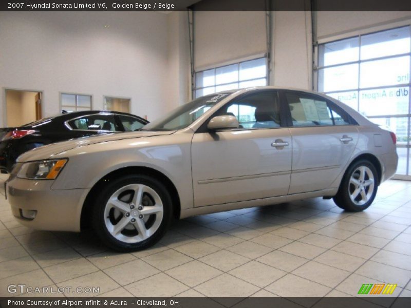 Golden Beige / Beige 2007 Hyundai Sonata Limited V6