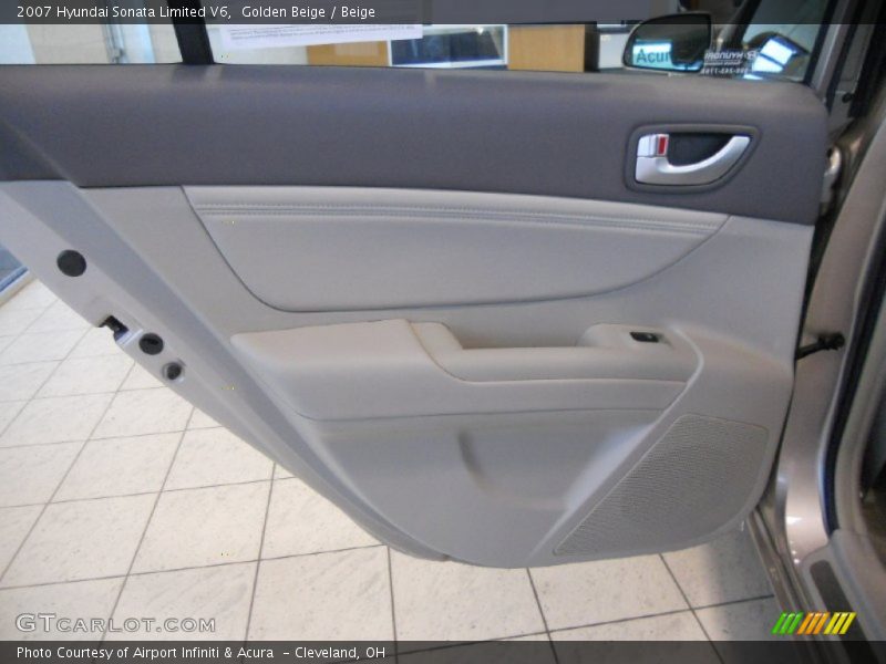Golden Beige / Beige 2007 Hyundai Sonata Limited V6