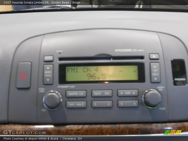 Golden Beige / Beige 2007 Hyundai Sonata Limited V6