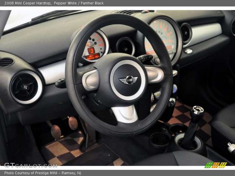 Pepper White / Panther Black 2008 Mini Cooper Hardtop