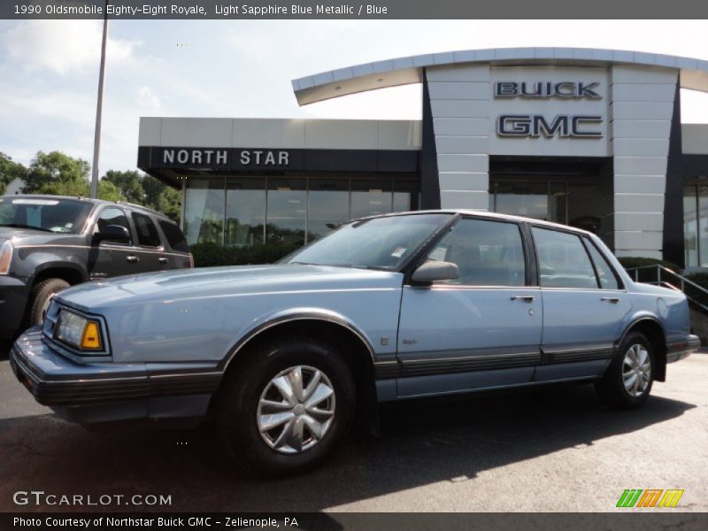 Light Sapphire Blue Metallic / Blue 1990 Oldsmobile Eighty-Eight Royale