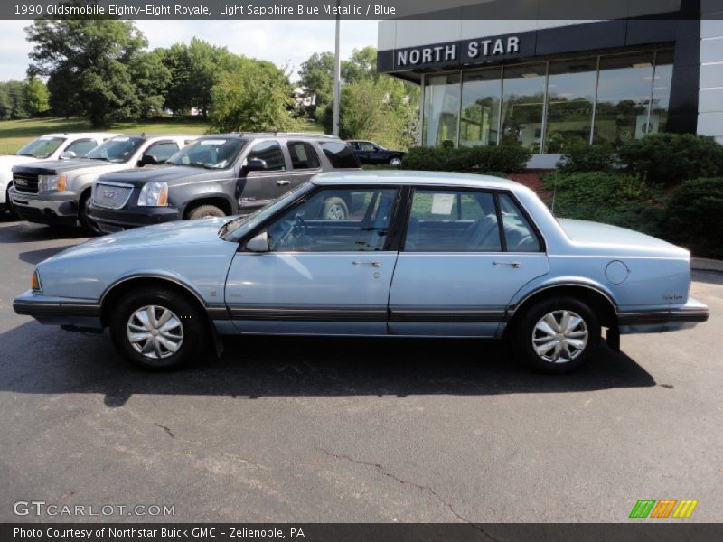 Light Sapphire Blue Metallic / Blue 1990 Oldsmobile Eighty-Eight Royale