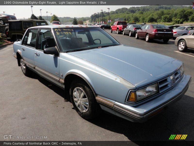 Light Sapphire Blue Metallic / Blue 1990 Oldsmobile Eighty-Eight Royale