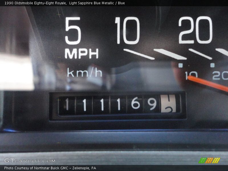 Light Sapphire Blue Metallic / Blue 1990 Oldsmobile Eighty-Eight Royale