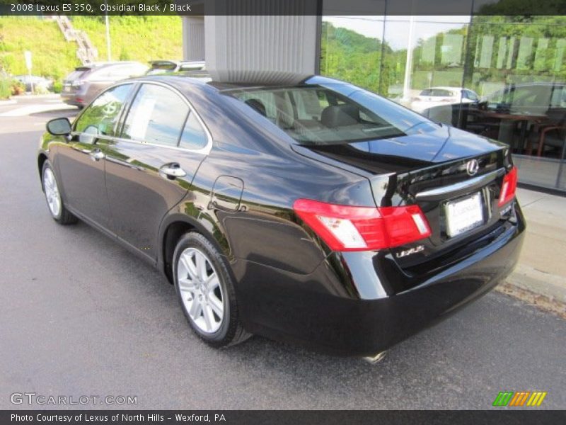 Obsidian Black / Black 2008 Lexus ES 350